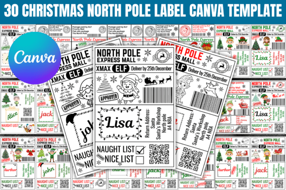 30 Christmas Shipping Label Templates for Festive Packages