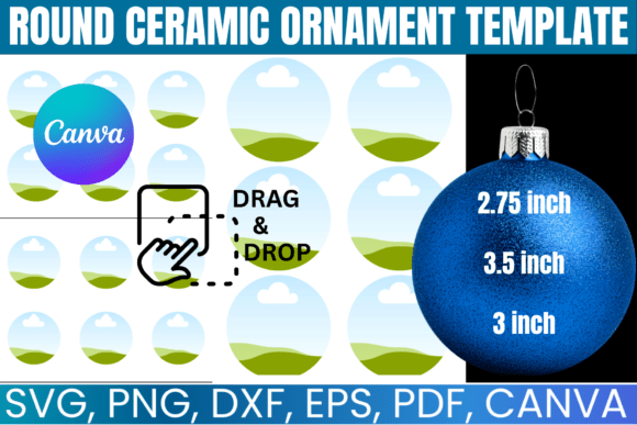 Crafting Timeless Keepsakes with the Round Ceramic Ornament Template Bundle