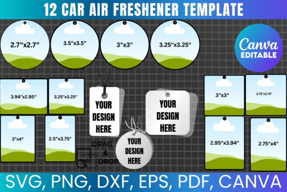 Design Your Own Custom Car Fresheners: The 12 Template Bundle