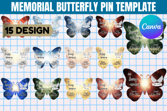 Designing Meaningful Tributes with a Memorial Butterfly Pin Canva Template