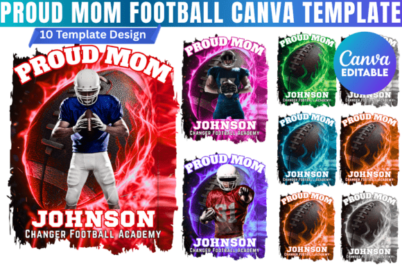 Game Day Ready: The 10 Proud Mom Football Shirt Design Bundle