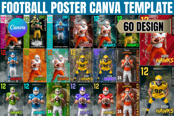 Game Day Ready: The Football Poster Canva Template