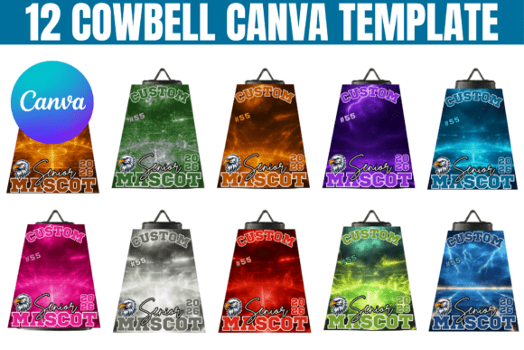Game Day Spirit: The Ultimate Cowbell Canva Editable Template