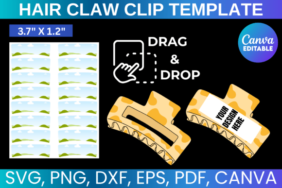 Hair Claw Clip Editable Template: Your Design Toolkit