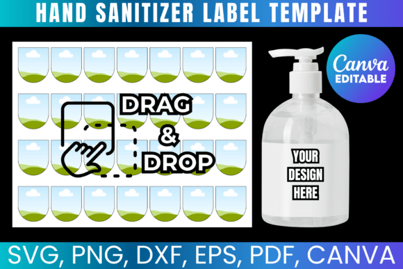 Hand Sanitizer Label Canva Template: Craft Professional Labels