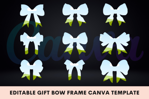 Instant Elegance: The Editable Gift Bow Frame Canva Template