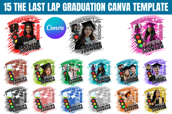 Master Graduation Apparel with 15 Last Lap Templates