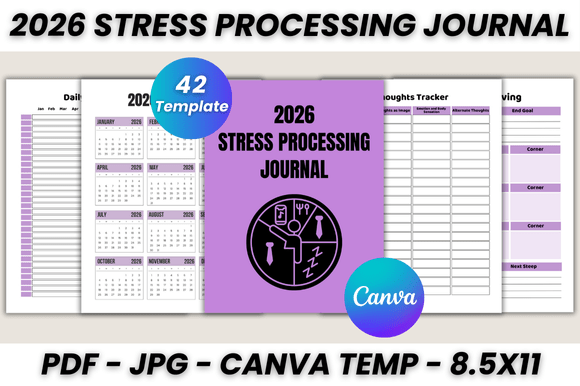 Master Your 2026 Stress Processing Journal Canva Template