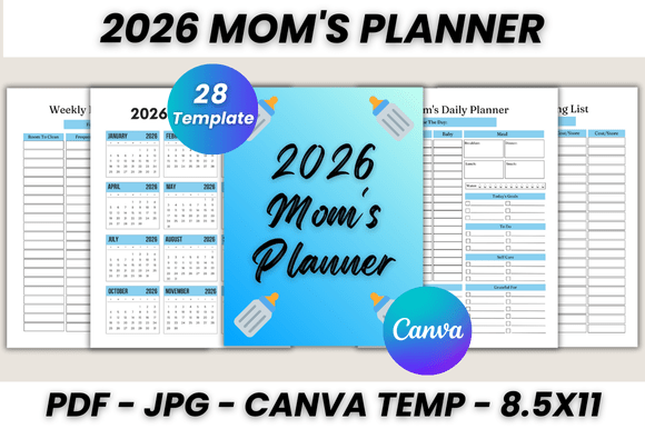 Master Your Year with the 2026 Mom's Planner Canva Template